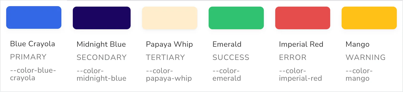 Blackwell UI's color palette