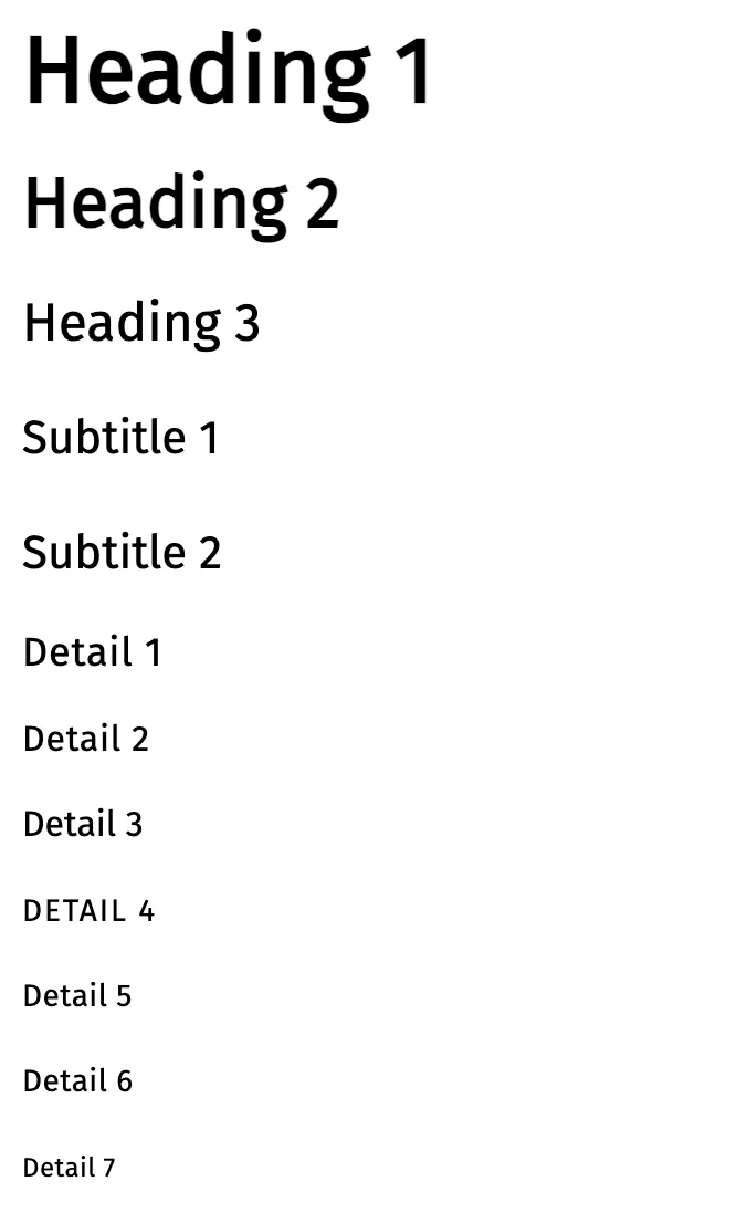 Blackwell UI's text styles