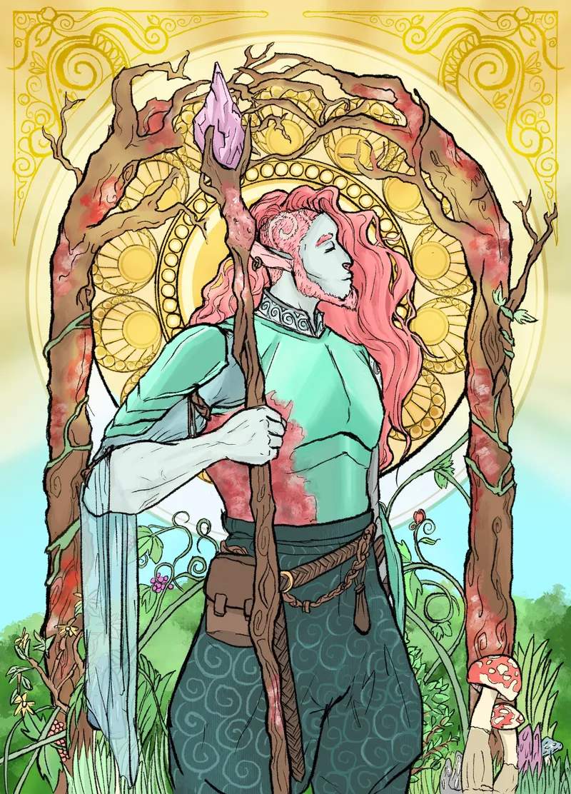 Art of Caduceus Clay, a character from the Critical Role series