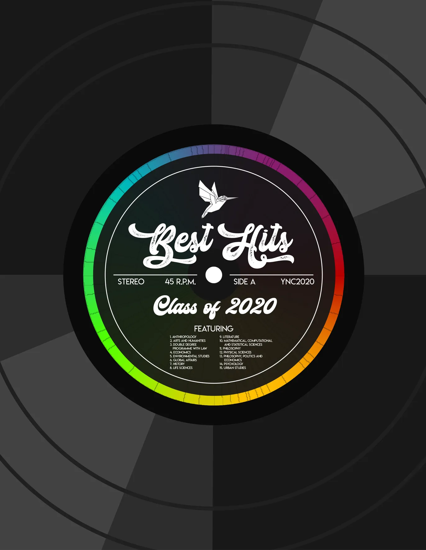 Front endpaper design for the Class of 2020 yearbook