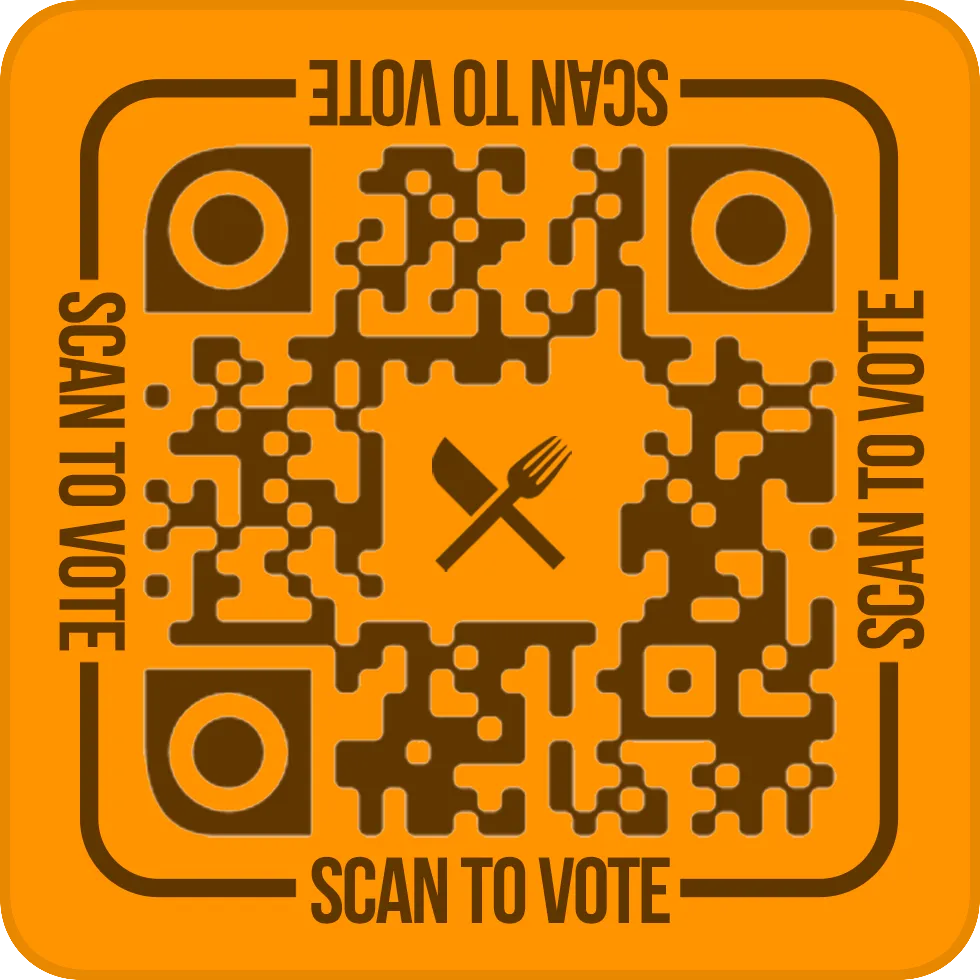 A coaster containing a scannable QR code to bring up the app