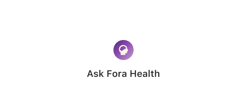 Subject header: Ask Fora Health