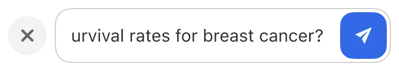 User input: What are the survival rates for breast cancer?