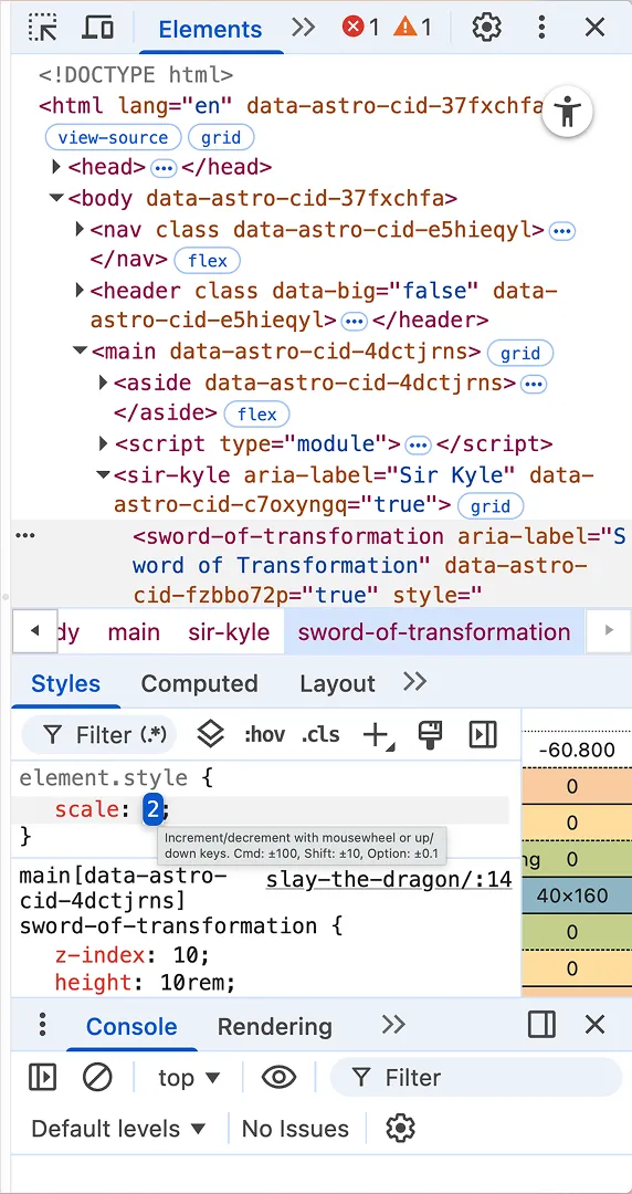 Browser developer tools