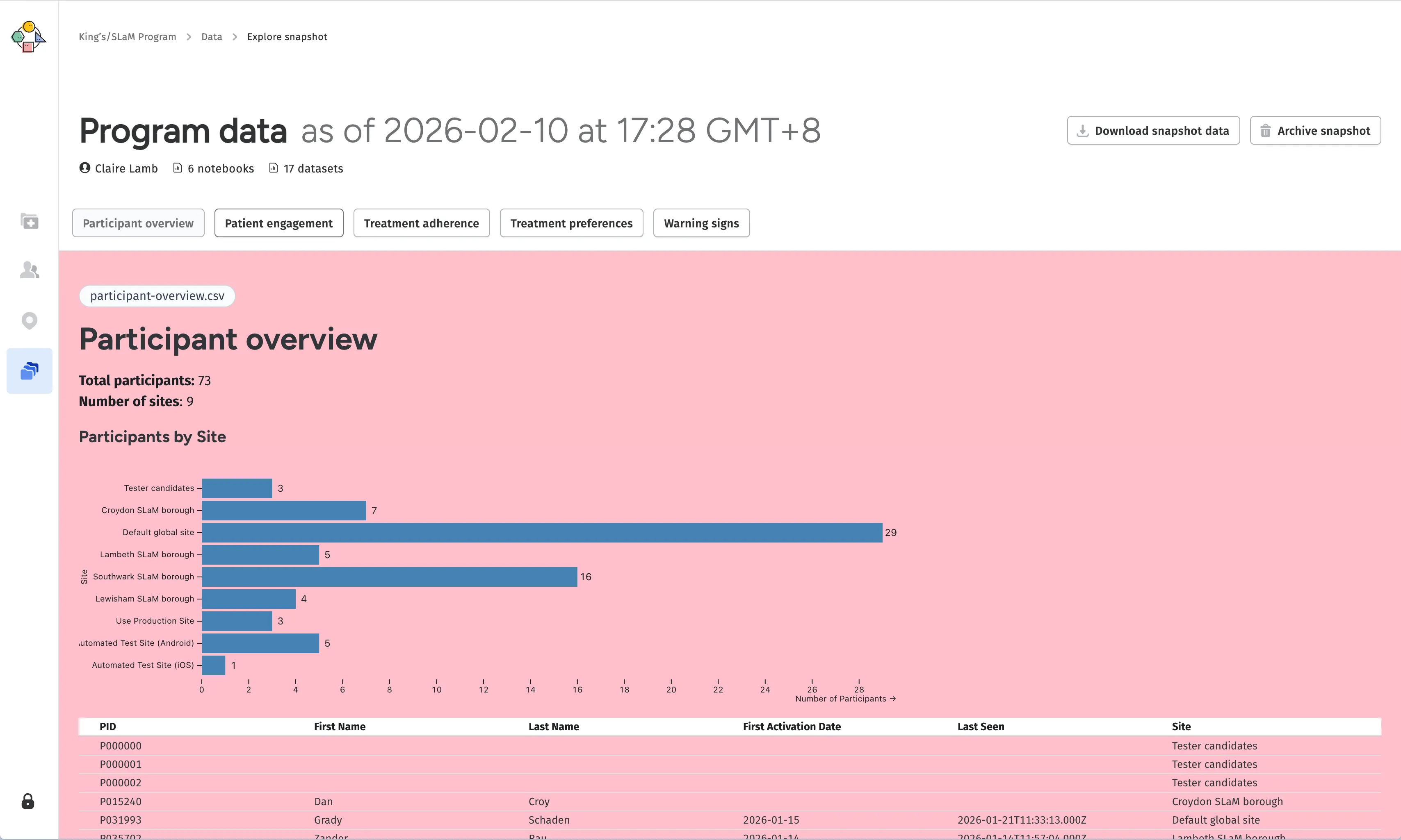 A screenshot showing how the navigation bar lives outside of the iframe